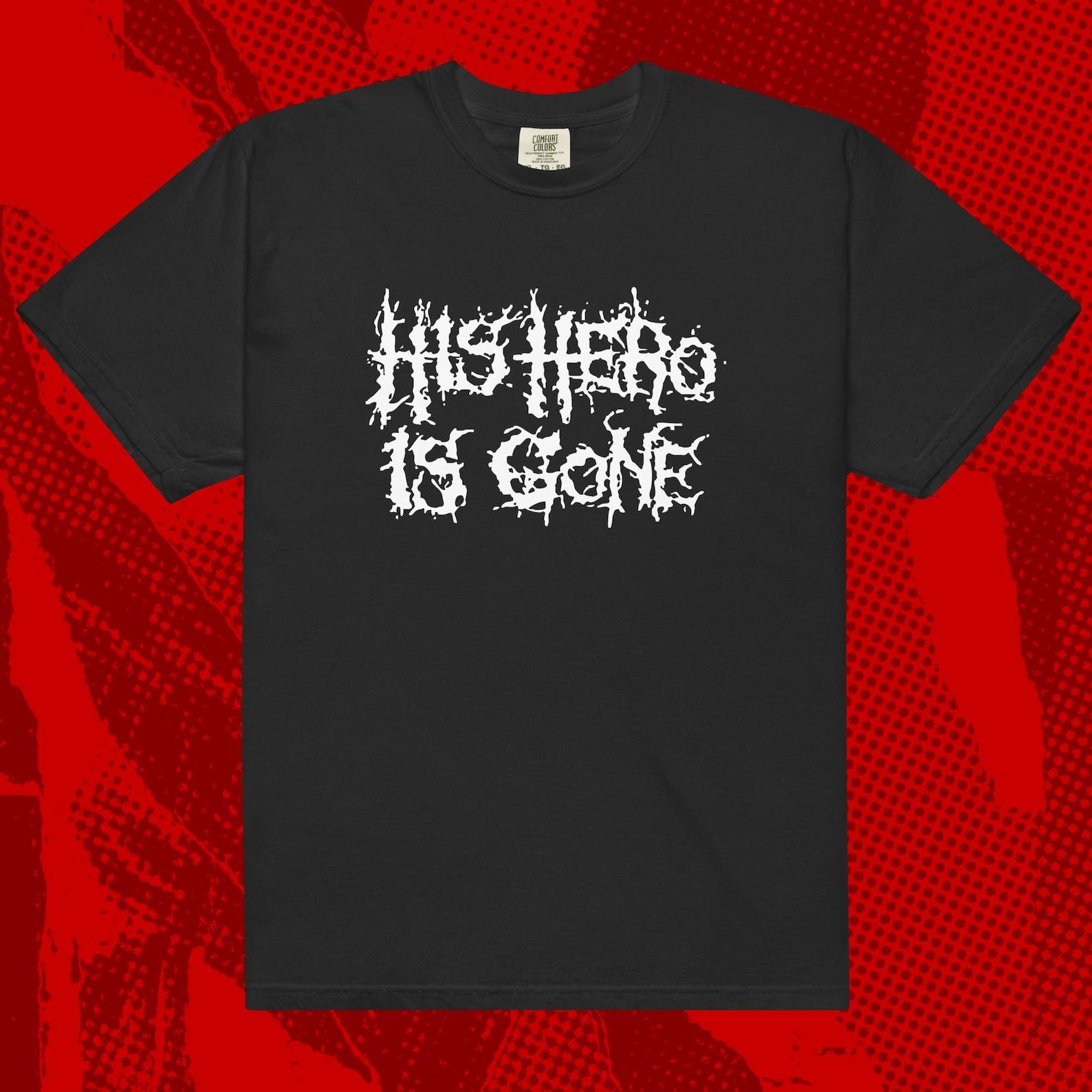 His Hero Is Gone Logo T-Shirt | Crust Hardcore Metal Tragedy Discharge XL