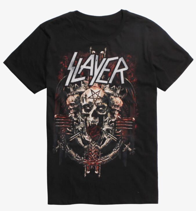 Slayer SKULL TRIO T-Shirt Heavy Metal Band NEW Licensed & Authentic XS-3XL Unisex T-Shirt S