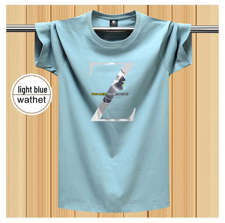 Men's Summer 2025 Pure Cotton Heavyweight Short-Sleeve Fashion T-Shirt