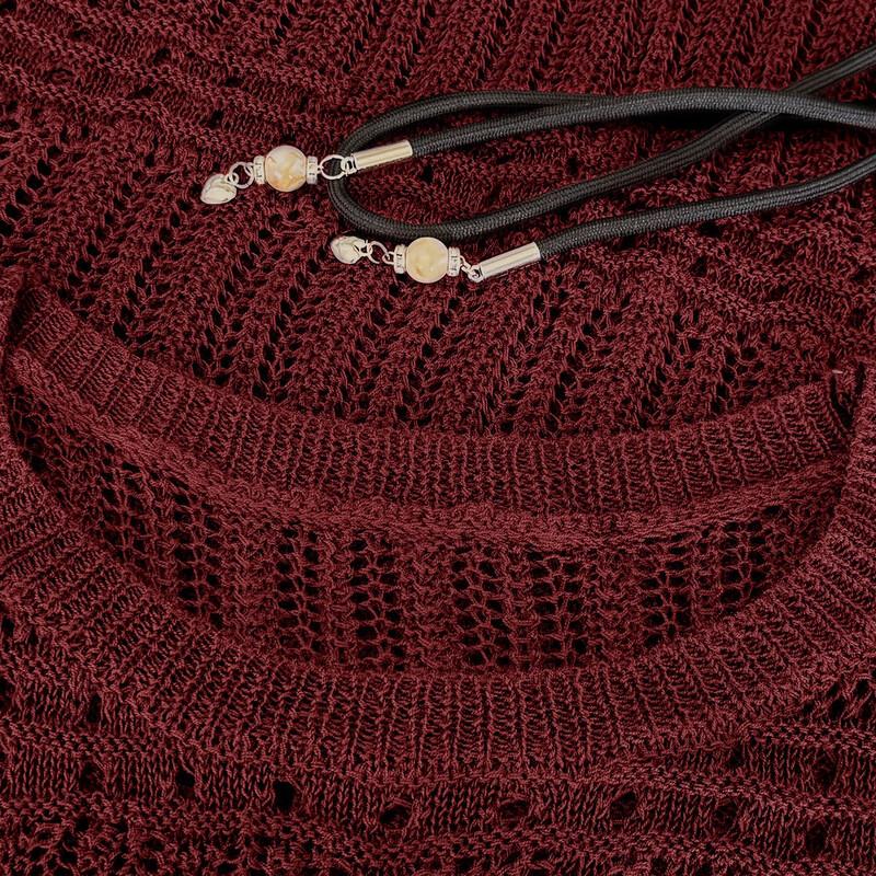 Mokana Women's Simple Hollow Out Knit Cardigan