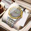 Montre pour homme Acier inoxydable Étanche Mode Non mécanique Lumineuse Calendrier Bracelet en acier Montre à quartz
