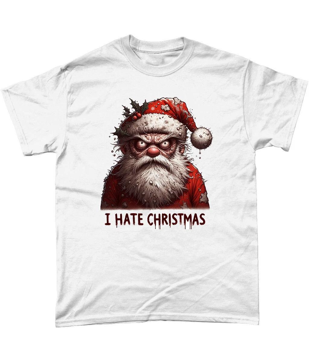 I Hate Christmas T Shirt Anti Xmas Novelty Funny Shirt Gift Sarcastic Grump S