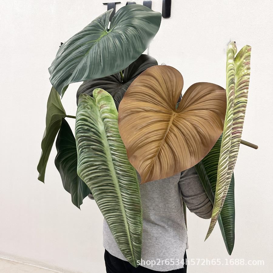 Pothos Leaf Artificial Taro Stem: Large Indoor Decoration for Landscaping and Film Sets