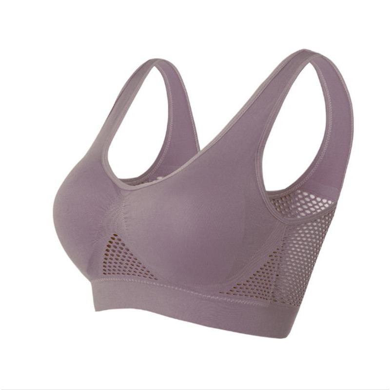 Plus Size Sömlös BH med Kuddar Komfort BH Push Up Bralette Damväst Trådlös BH Stopp Sexiga BH Underkläder