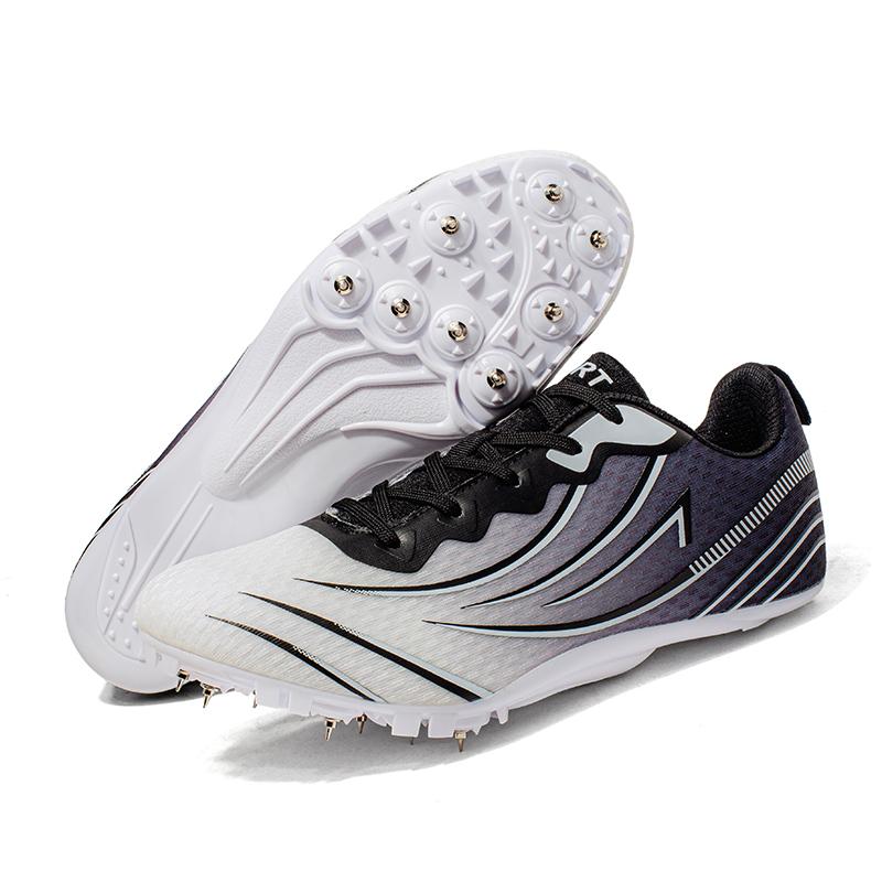 Men Track Field Shoes Professional Training Sneakers 8-Spike Running Spiked Shoes Women Sprint Race Running Sports Shoes Anti-slip