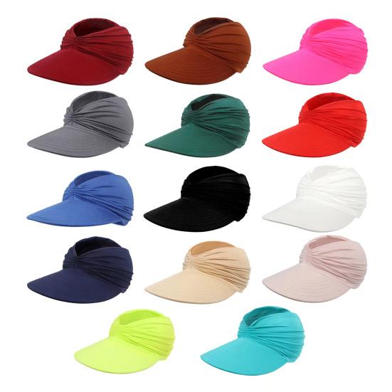 Women Sun Hat Empty Top Design Elastic Band UV Protection Hat with Ponytail Holes Outdoor Exercise Hat