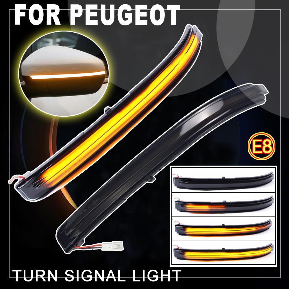 2pcs For Peugeot 3008 5008 Dynamic Turn Signal 2017- 2022 For Citroen C5 Aircross LED Side Mirror Indicator Blinker Light arrow