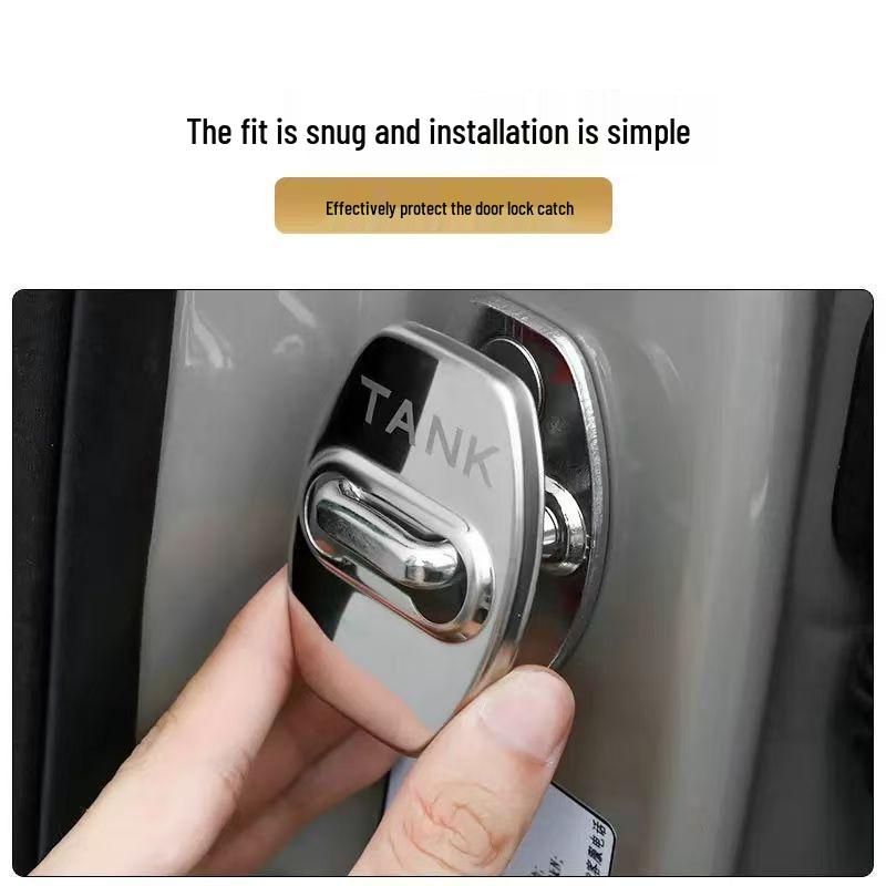Stainless Steel Car Door Lock Protection & Decoration for Models 300, 400, 500, 700