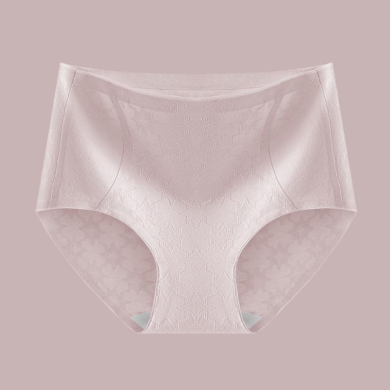 Women's Plus Size Seamless High-Waisted Cotton & Mulberry Silk Antibacterial Tummy Control Butt Lifting Underwear