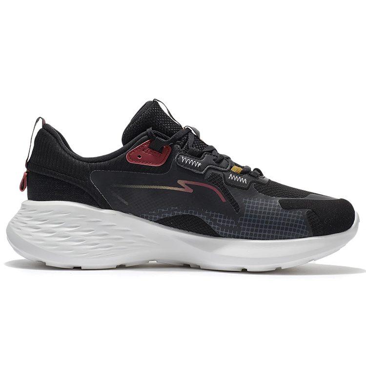 Li Ning SOFT ELEMENT Cushioning Slip Resistant Abrasion Resistant Low top Casual Shoes Men's Black AGLS011-4