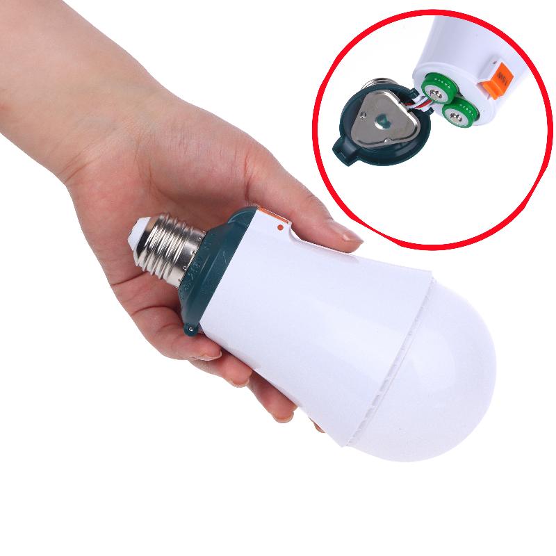 1Pcs E27 15W Energy Saving 18650 Battery Outdoor Lamp Led Automatic Charging Emergency Bulb Home Power Failure Backup Light