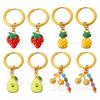 European & American Summer Fresh Fruit Stud Earrings: Strawberry & Pineapple Design for Women