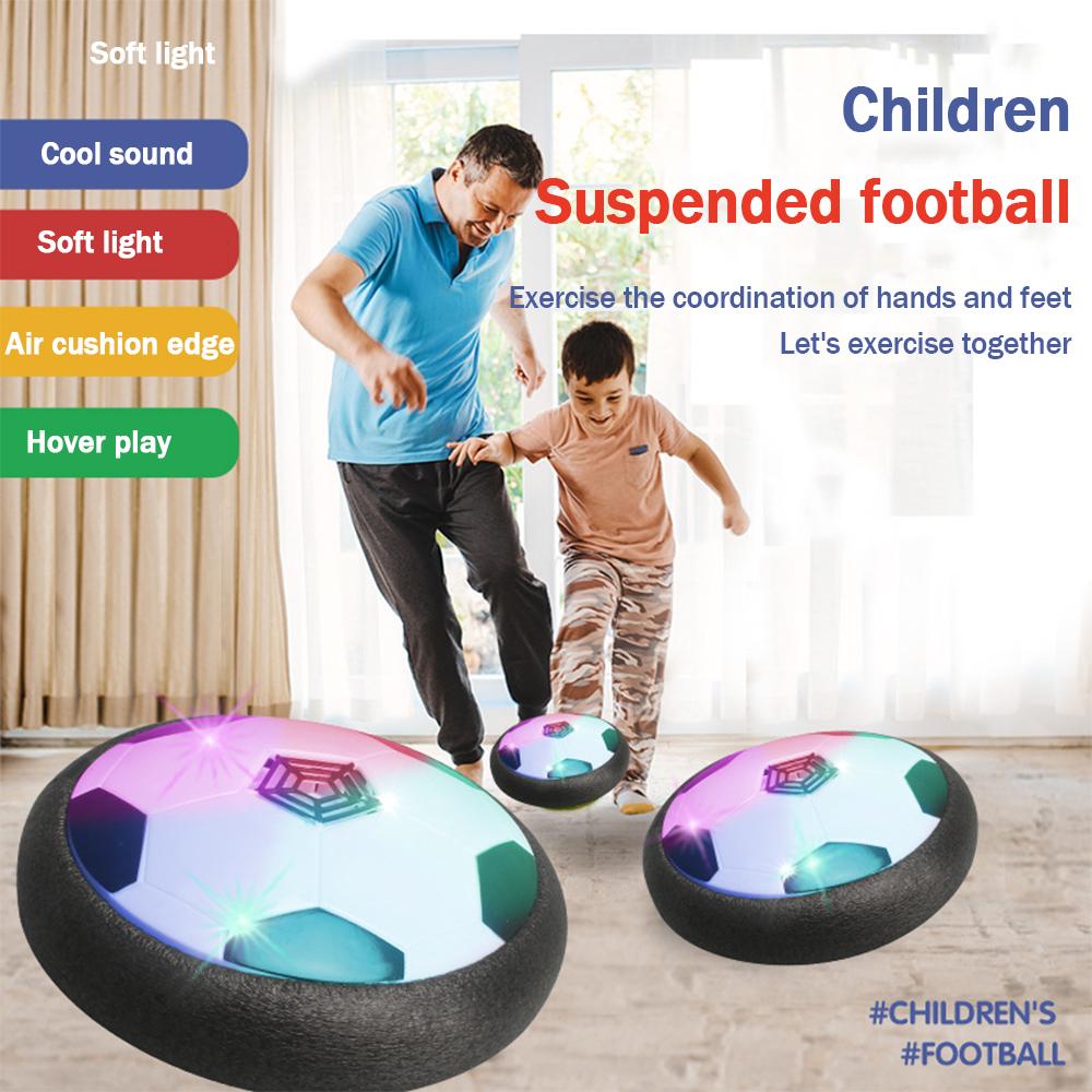 1Pcs Battery Electric Light Air Cushion Football - Indoor Parent Child Exercise Suspended Soccer Toy for Family Fun