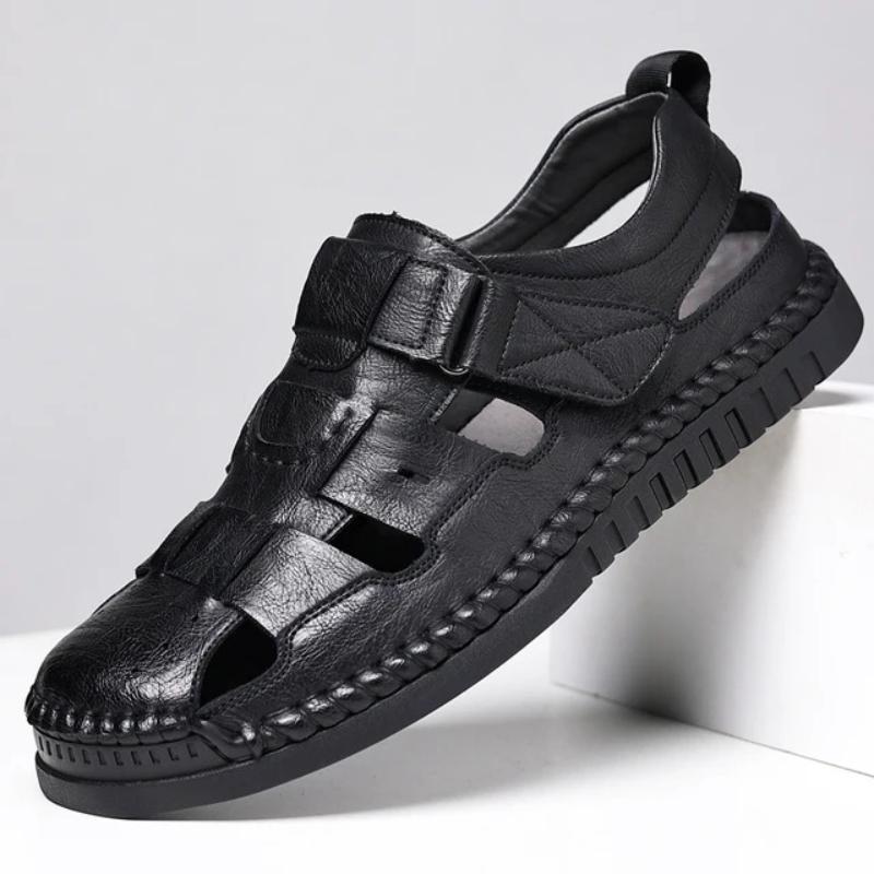 Echte Leder Sommer Sandalen für Herren Lässiger Römischer Stil Outdoor Strand Schuhe Bequeme Herren Schuhe für Frühling und Herbst