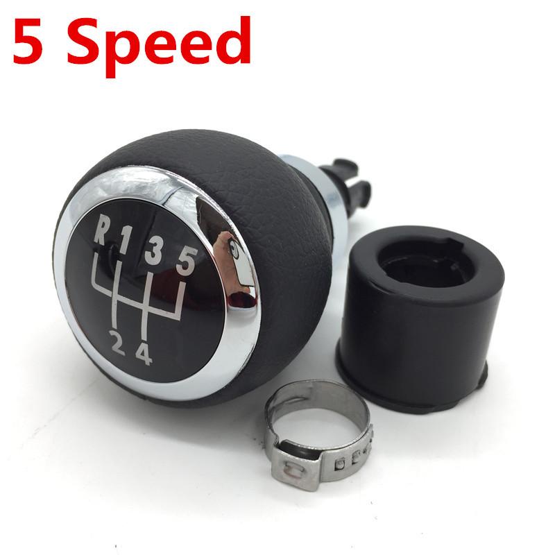 5/6 Speed Leather Manual Gear Shift Knob Lever Stick Shifter Pen For Volkswagen VW Passat B6 2005-2011 Car Styling Accessories