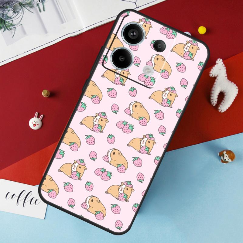 Cute Cartoon Guinea Pig Case For Xiaomi Redmi Note 13 Pro 14 12 11 10 15 Pro Plus Redmi 10C 12C 13C 14C 15C 15 Cover