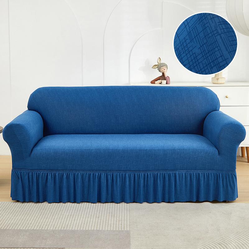 Printed Sofa Cover Stretch Couch Covers Patterned Slipcovers With Skirt Washable Spandex Furniture Protector For Living Room
