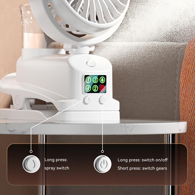 2 in 1 Fan Humidifier Spray Mist Fan USB Rechargeable Portable Desktop Fans Air Conditioner Mist Sprayer Mini Steamer Spray Fans