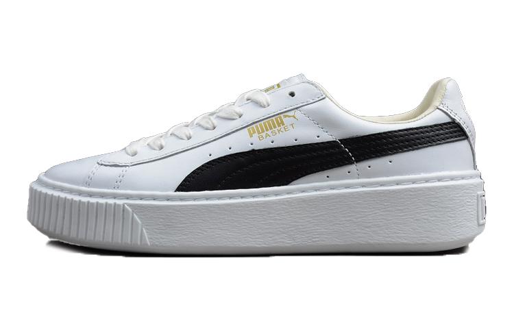 PUMA Basket Platform Black White Women s 364040-05