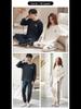 Korean Cartoon Couple Pajamas: Long Sleeve Cotton Sleepwear for Women and Men, Spring To Winter