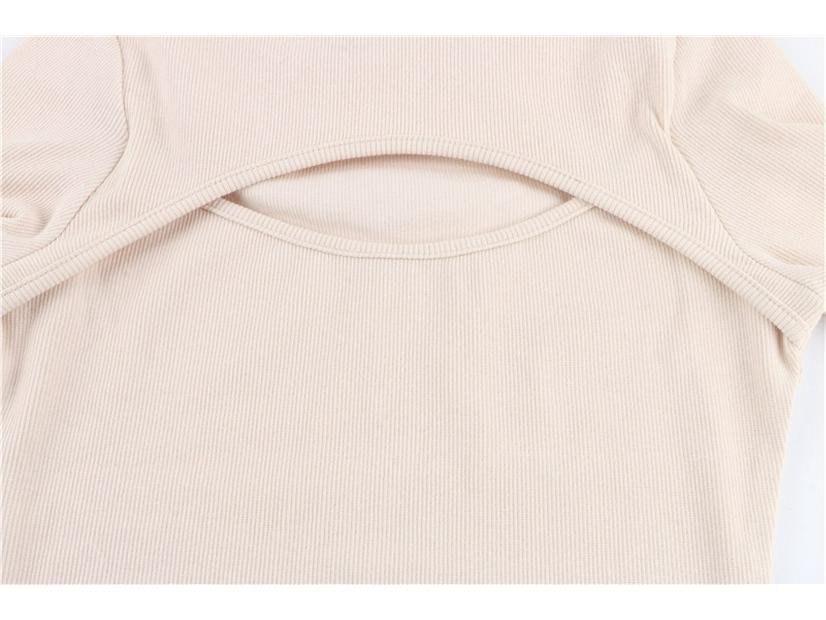 Women's Autumn & Winter Knit Chest-Revealing Long Sleeve Top - European and American Style