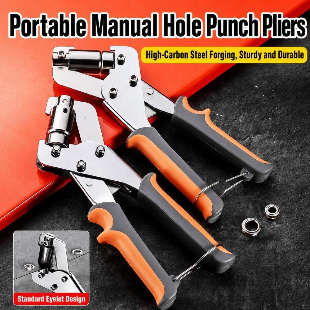 Metal Eyelet Pliers Rubber Grip Grommet Press Tool New Eyelet Setting Tool Tarpaulin Repair