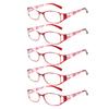 5PCS Women's Presbyopia Reading Glasses Unisex Eyegalsses Stylish Readers for Sight with Diopter Glasses +1.0~+3.0