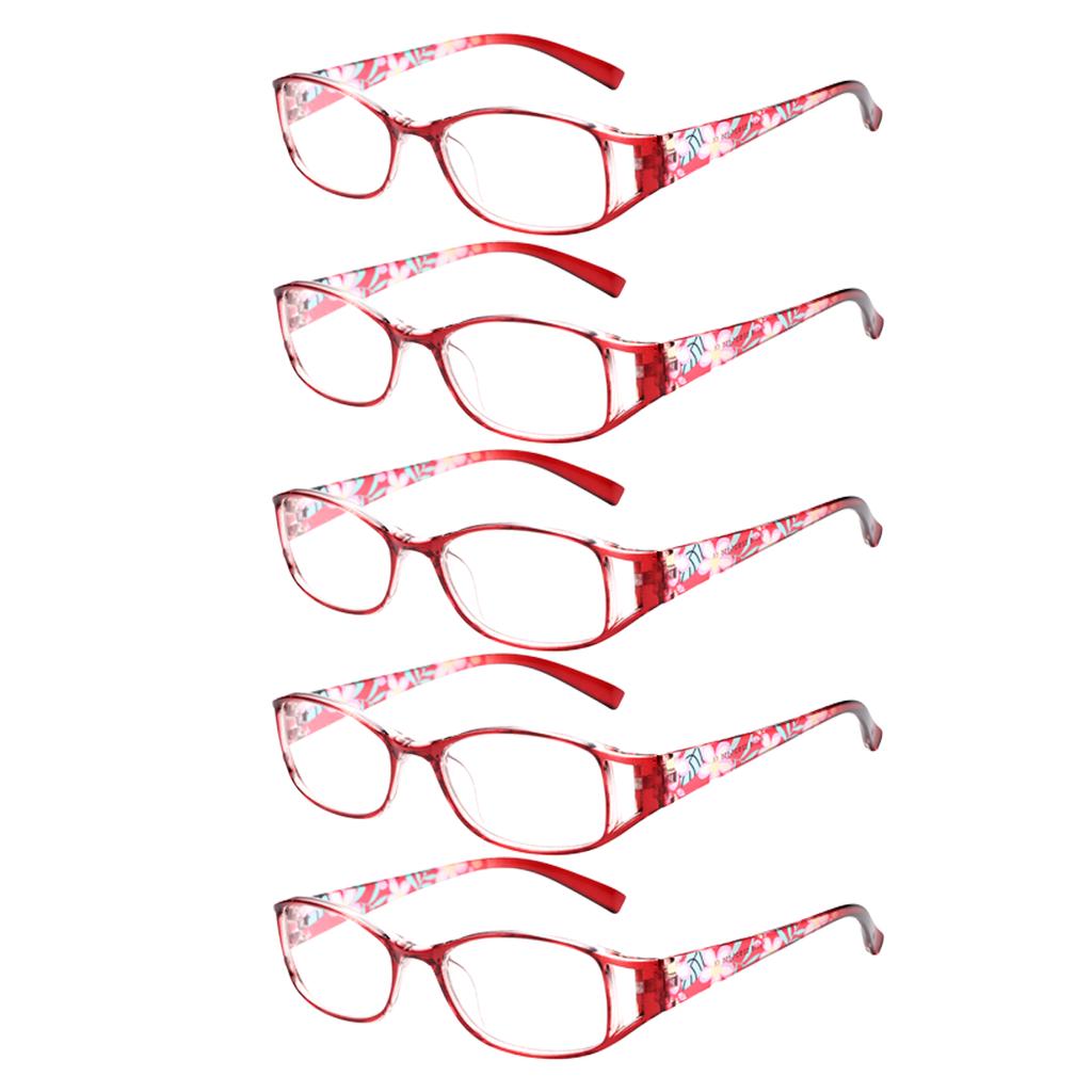 5PCS Women's Presbyopia Reading Glasses Unisex Eyegalsses Stylish Readers for Sight with Diopter Glasses +1.0~+3.0
