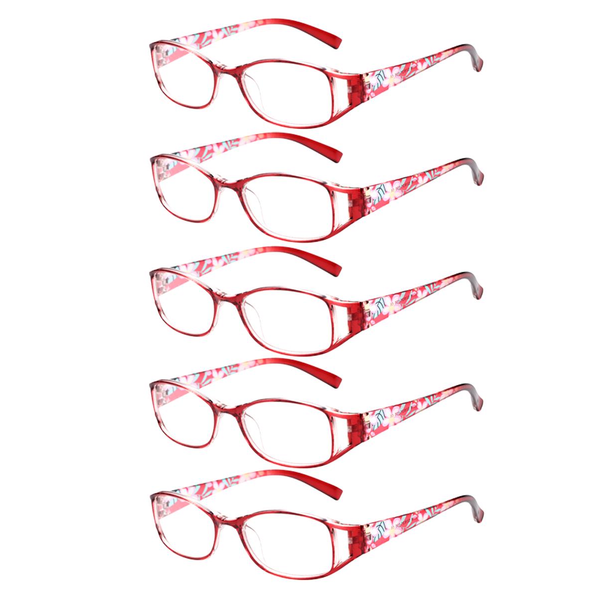

5 шт. Женские пресбиопические очки для чтения унисекс очки стильные ридеры для зрения с диоптриями +1.0~+3.0 3.0