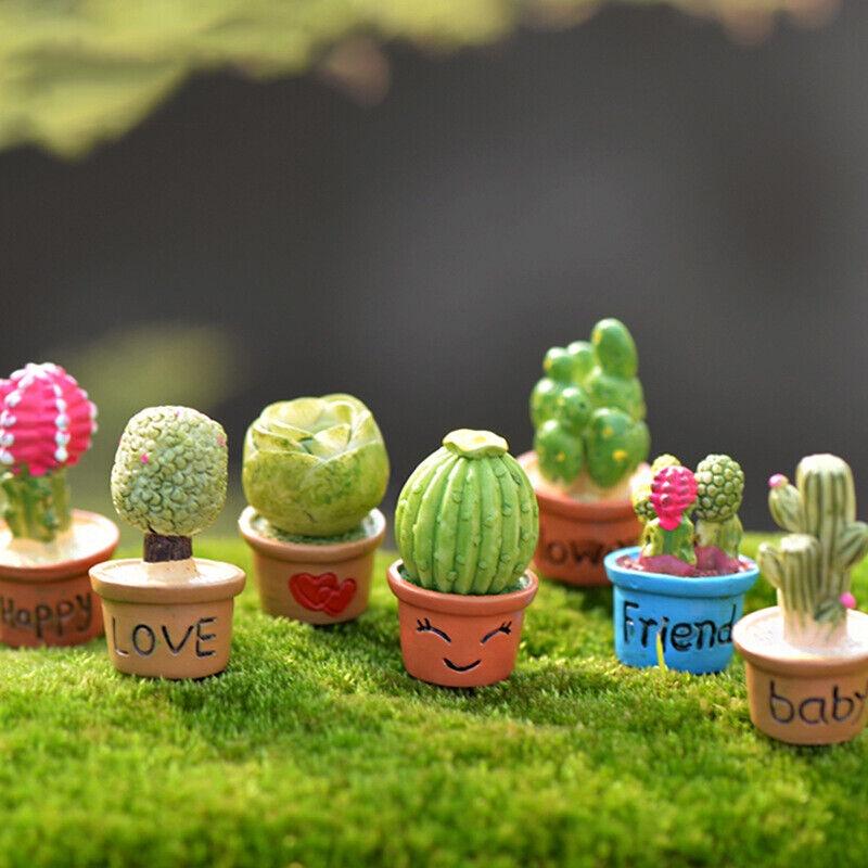 Delightful Mini Cactus Resin Ornament For Charming Fairy Garden Decor Craft