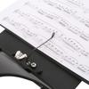 Black Arm Mounted Music Holder, Flute Lyre, Adjustable Forearm Sheet Folder with 5 Sleeves and ABS Panel for Band Use, Reading Support, and Practice
