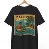 Maldives Retro Comic T-Shirt: Unisex Island Pop Art Tee