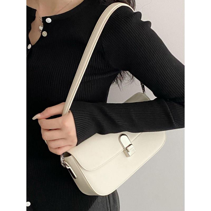 2024 Women's Brown Niche Luxury Underarm Shoulder Bag - Crossbody Small Square for Commuting