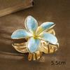 Gradient Alloy Oil Dropping Lily Flower Hair Clip Versatile Hair Accessory For Summer Beach Vocation Headwear