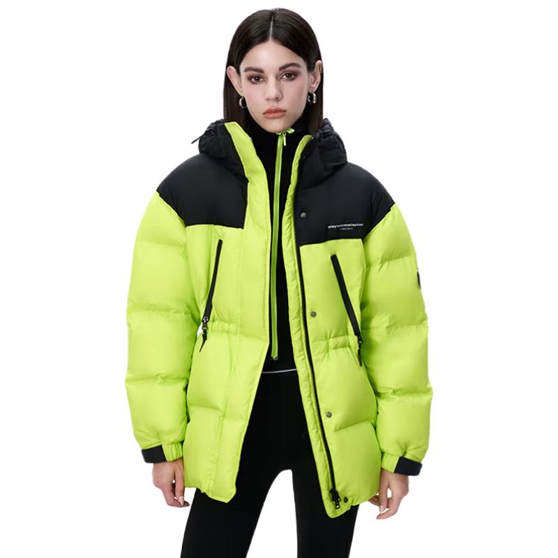 Jinyujie Women's Celebrity Style 2024 Winter Mid-Length Thick Goose Down Jacket