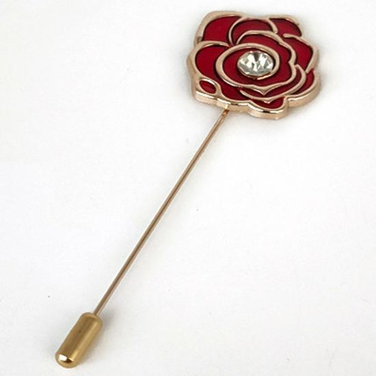 Korean Men s Retro Camellia Lapel Pin Brooch