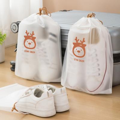 10Pcs Dust-proof Washable Excellent Printed Pocket Travel Shoes Bag Closet Shoes Organizer Drawstring Bag