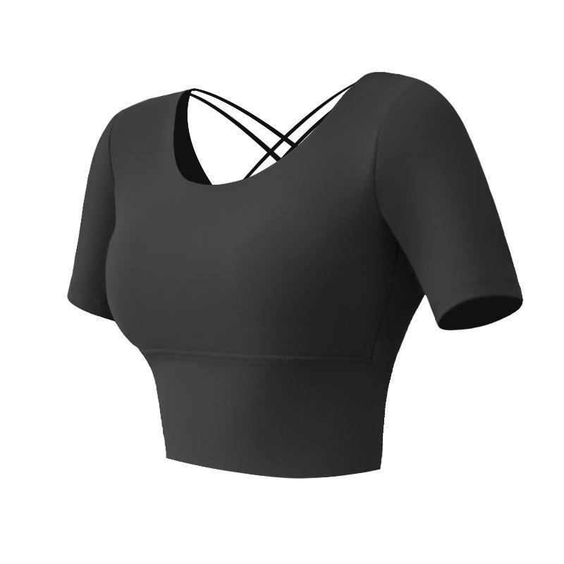 Introducing the Nude Shockproof Sports Bra for Women: Skin-Friendly, Beautiful Back Design - Perfect for Running, Fitness, and Yoga.