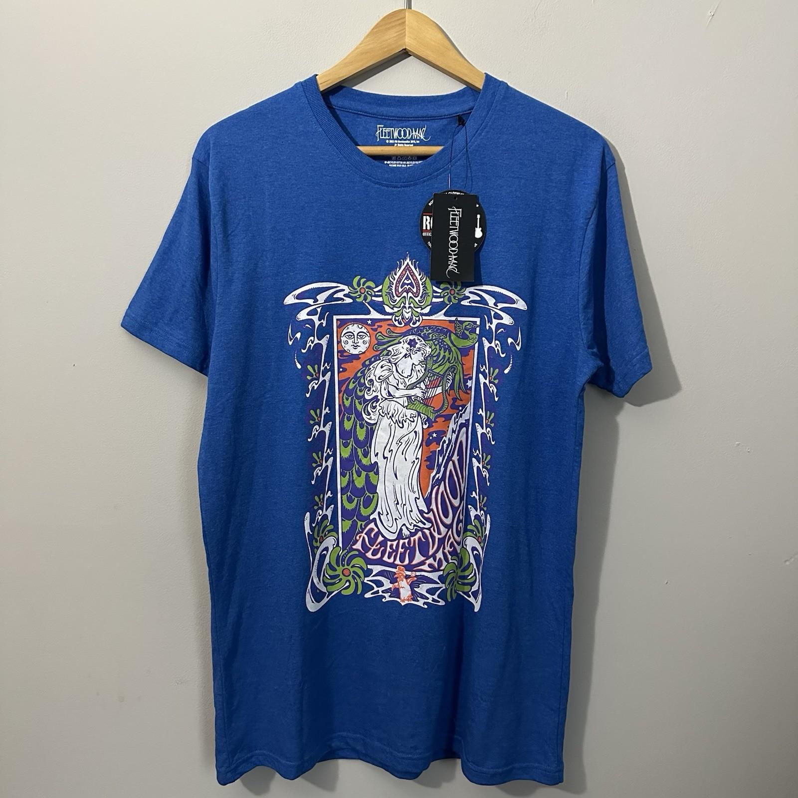 Fleetwood Mac Lady Lyre Graphic T- Adult Size Large Blue NEW Unisex T-Shirt S