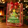 Dekorative Süßigkeitenbeutel für Feiertage Weihnachten Geschenk mit Griffen, Wiederverwendbar Klar PP Leckerli Abend Äpfel Kekse, Feiertagsparty Mitgebsel Verpackung Band