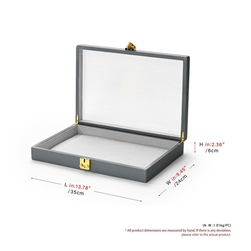 Oirlv Jewelry Tray with No Faux Leather Jewelry for Qualified Invoice X06501 Lid, Dividers, Box, Rings, Watches, Necklaces, Display, Storage, Luxury,