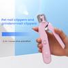 Pet Nail Trimmer with LED Light Rechargeable 2-in-1 Nail Clipper Grinder Safe Cat Nail Trimmer