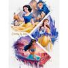 Disney 5D DIY Diamond Painting Disney Princess Illustrations, Cartoon Full Diamond Mosaic Diamond Painting Art Wall Decoration Craft Set