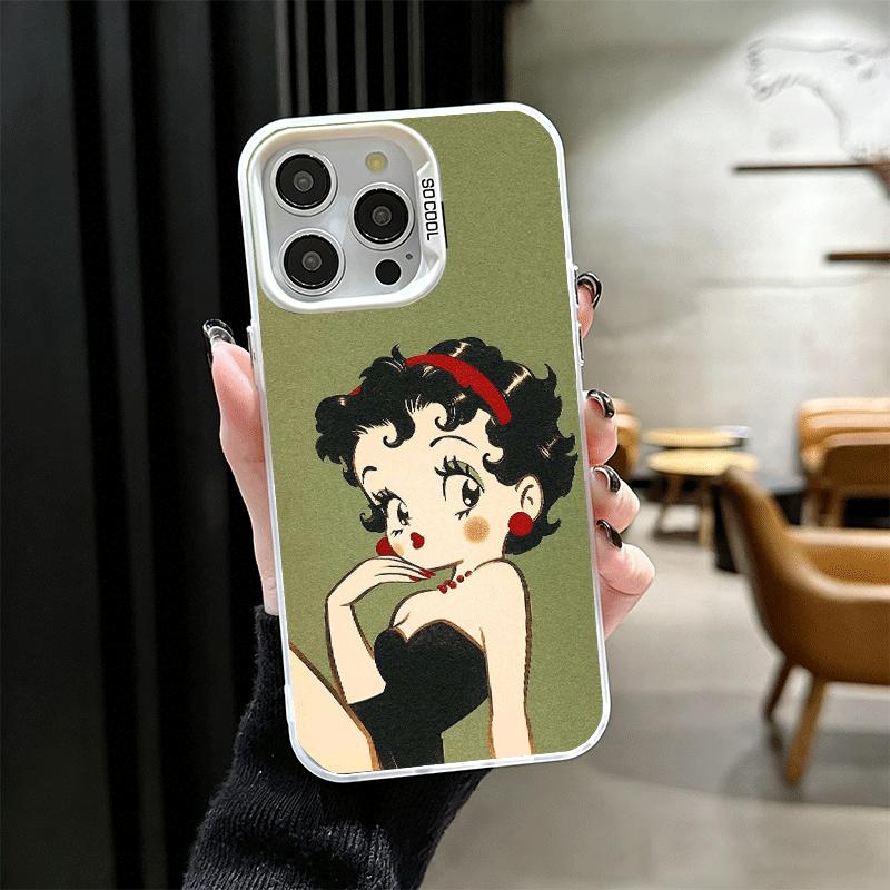 B-Bettys B-Boops Girl Soft Phone Case for iPhone 15 16 17 Pro Max 17Air 16E 14 Plus 13 12 Mini Shockproof Cover Back Shell
