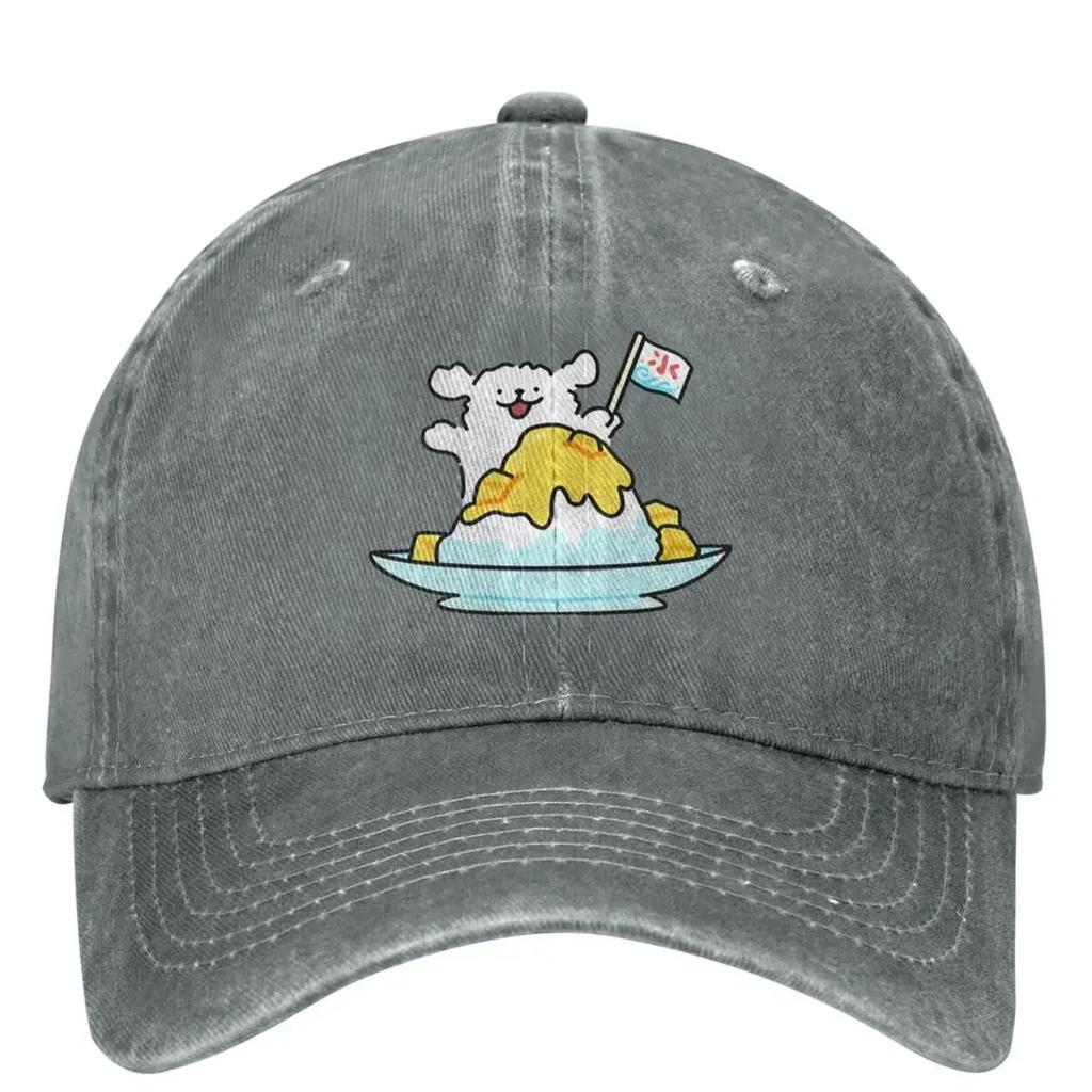 Cute Line Puppy Maltese Casual Baseball Cap Summer Shaved Ice Trucker Hat Sun-Proof Outdoor Sport Snapback Cap