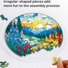 83 Pieces Round Shape Puzzle Suncatcher Acrylic Hanging Ornament Acrylic Puzzle Kit  Indoor Display
