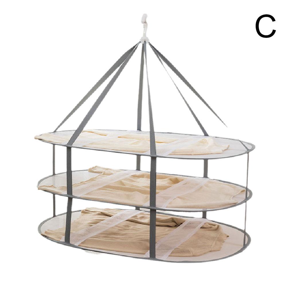 1/2/3 Layers Drying Net Drying Basket For Household Folding Clothing Net Sweater Top Anti Deformation Drying Racks