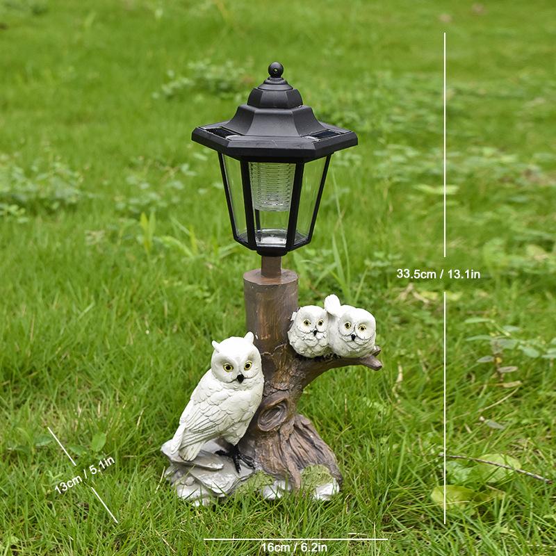 Garden Solar Light Puppy Grease Ornament Garden Ornament Sculpture Resin Craft Gift