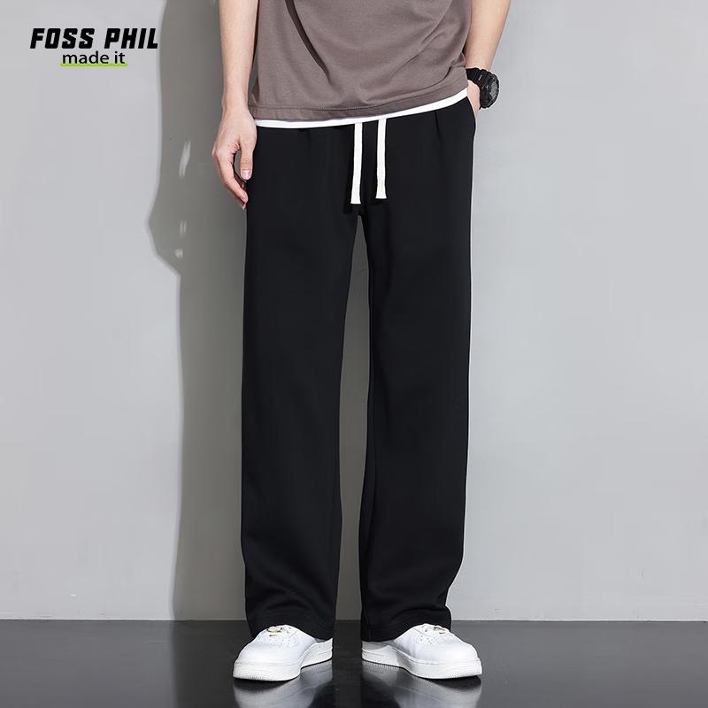 Foss Phil Men's Relaxed Fit Draped Straight-Leg Sweatpants