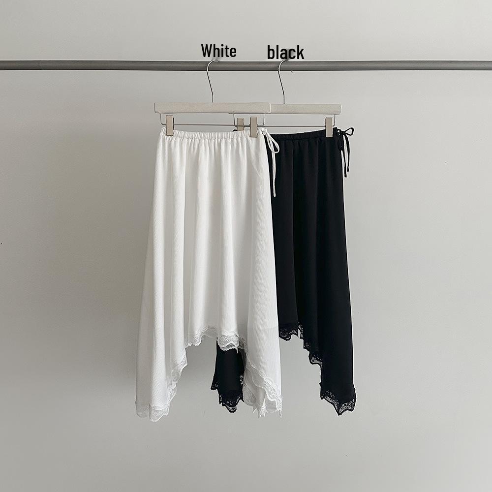 EverTrue 2025 Spring Women s Korean-Style Irregular Mid-Length Skirt 68152 Small белый